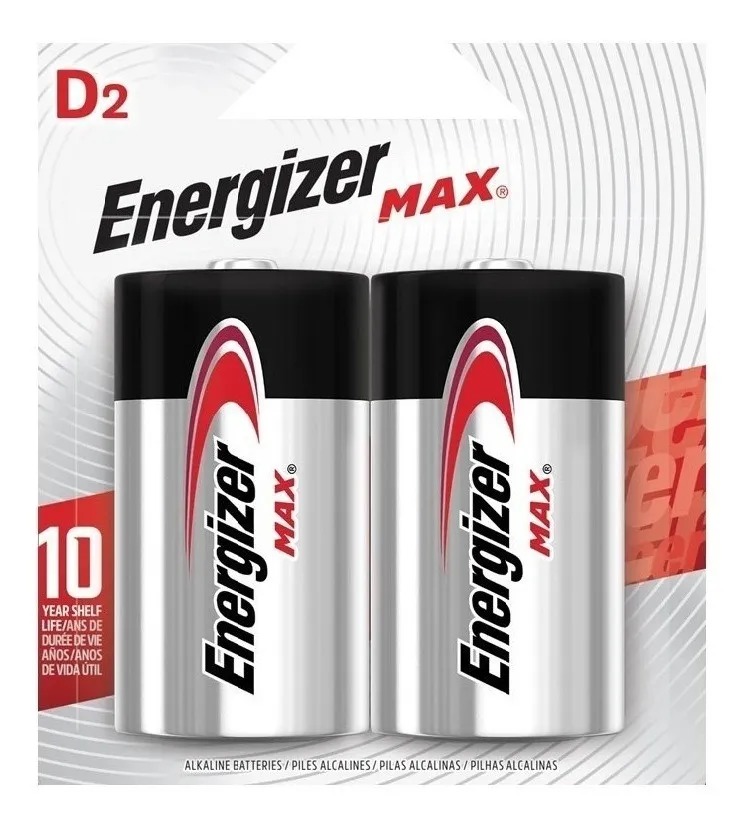 Bateria Alkalina Tipo D X2 U Energizer